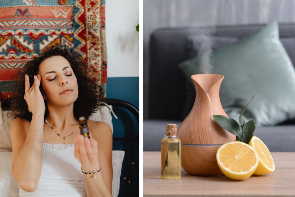 Relaxing aromatherapy blend with lavender and lemon